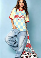 Colombia Checkerboard Mesh Jersey Shirts
