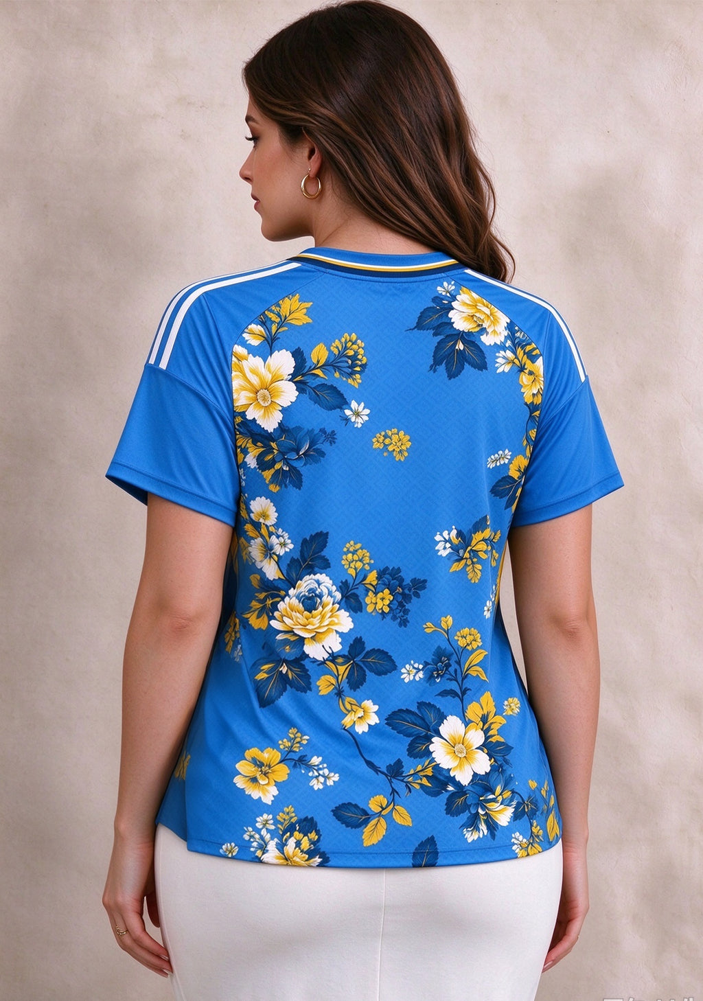 Women's Los Angeles Chargers Floral V-Neck T-Shirt