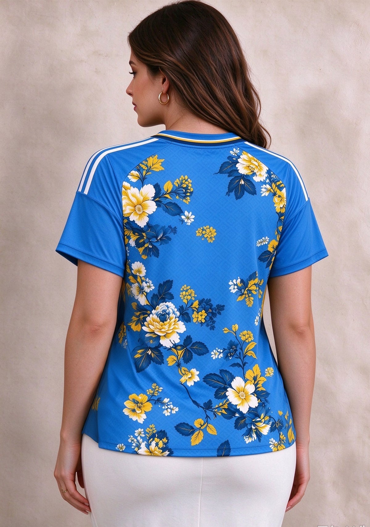 Women's Los Angeles Chargers Floral V-Neck T-Shirt