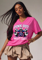 Tennessee Titans Pink Out Tackle Breast Cancer Awareness V-Neck T-Shirt