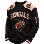 Cincinnati Bengals Waffle Knit Long-Sleeve Sweatshirt