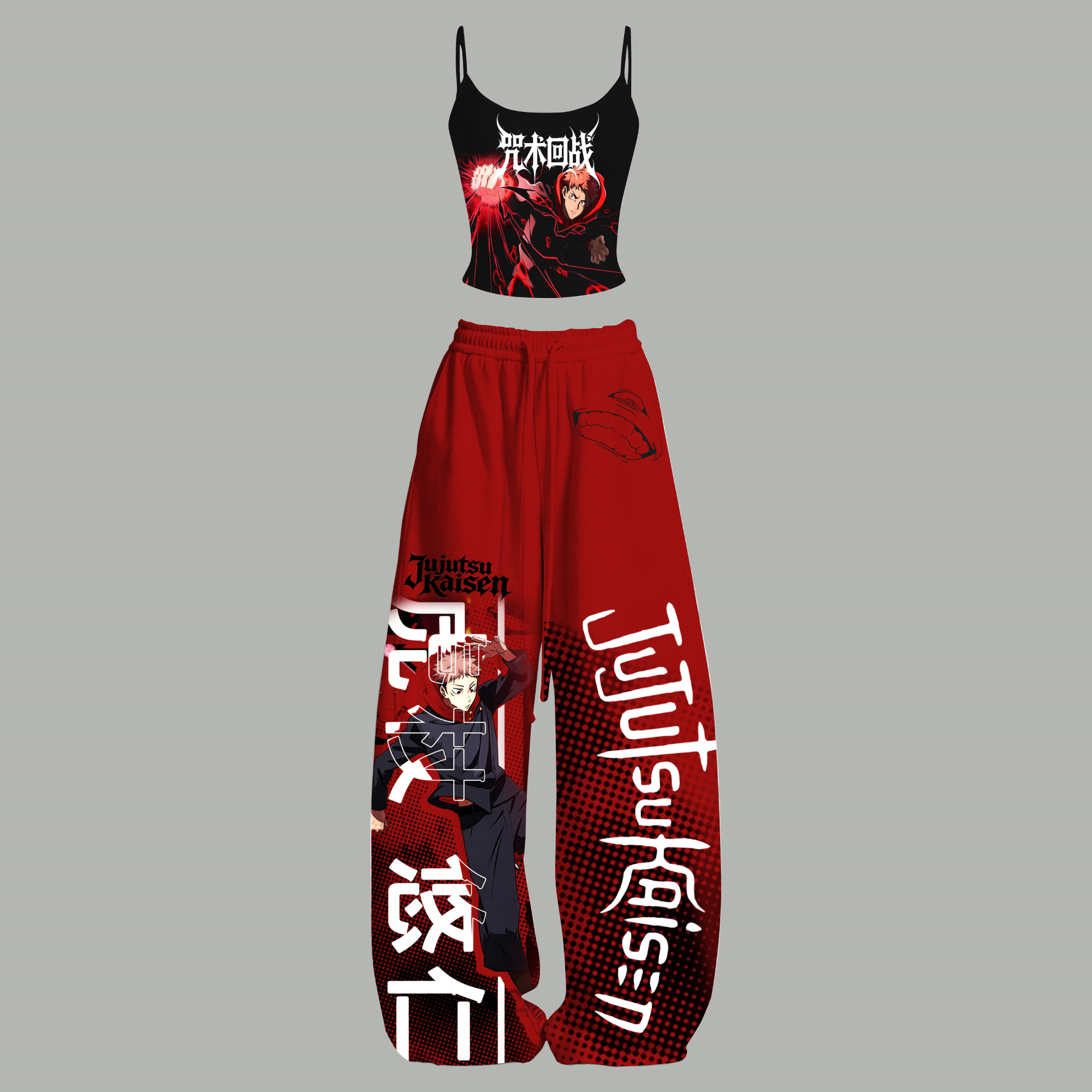 Jujutsu Kaisen Top & Elasticated Trousers Two-Piece Set