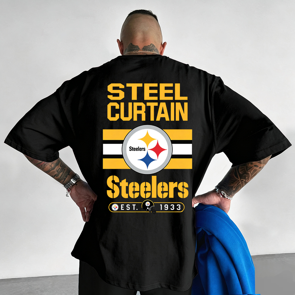 Steel Curtain Pittsburgh Steelers Est.1933 Printed T-Shirt