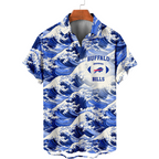 Japanese Wave Art Buffalo Bills Tropical Hawaiian Shirt