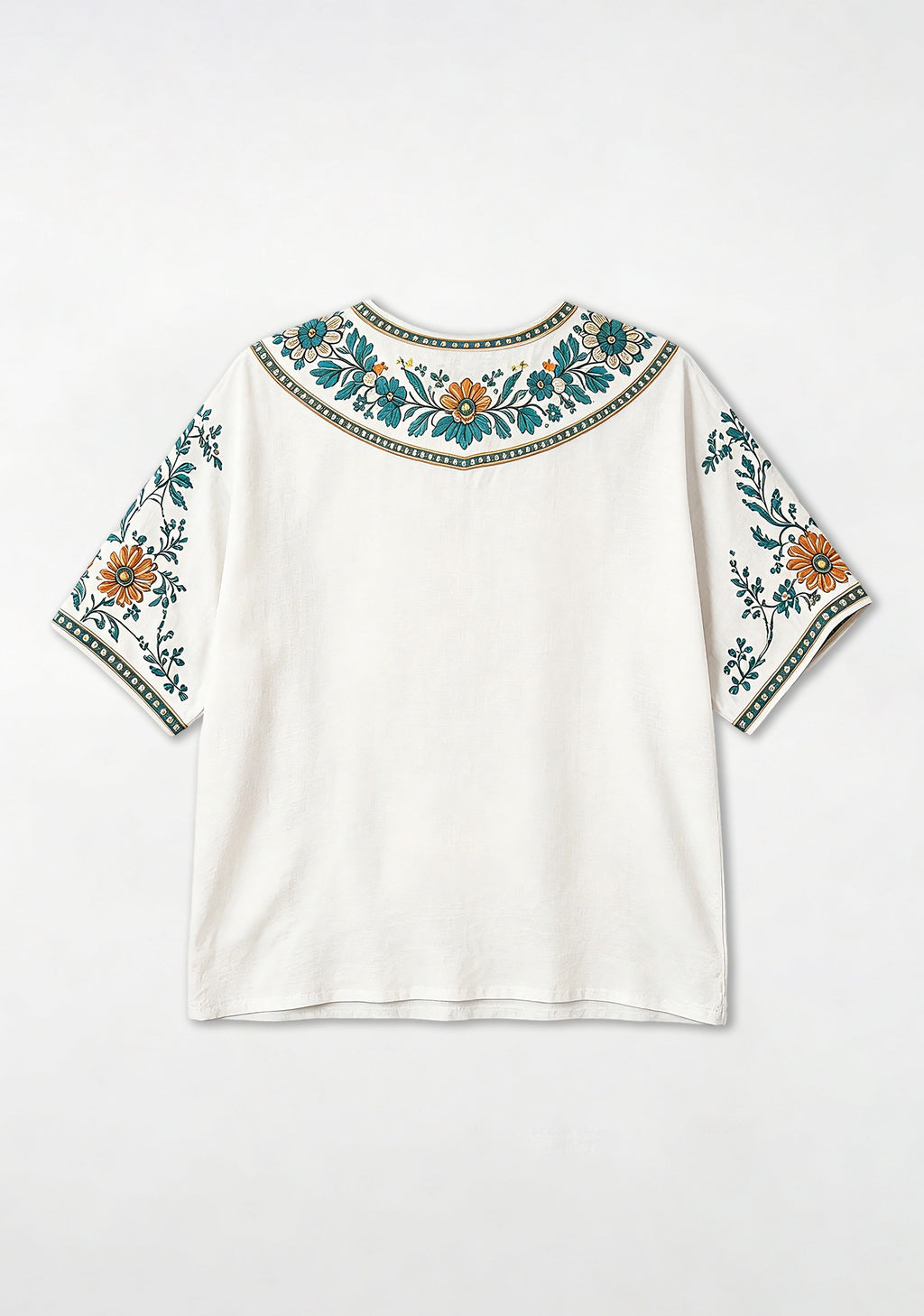 Women's Boho Floral Miami Dolphins Hello Kitty Game Day V Neck Shirt
