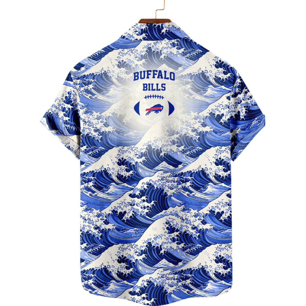 Japanese Wave Art Buffalo Bills Tropical Hawaiian Shirt