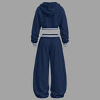 Unisex Loose-Short zip-up sweatshirt set 2609007248