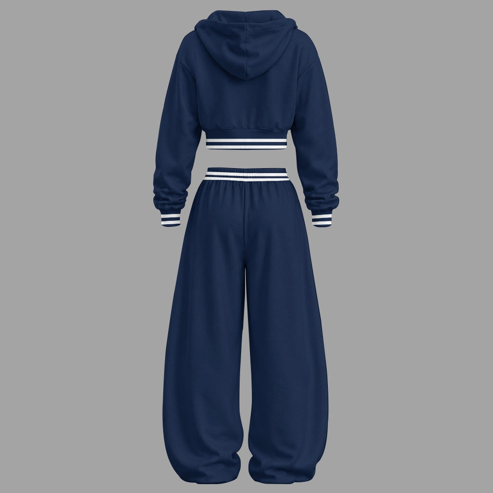 Unisex Loose-Short zip-up sweatshirt set 2609007248