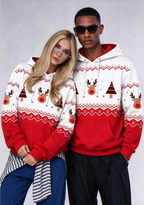 Kansas City Chiefs Christmas Fair Isle Print Couple Hoodie