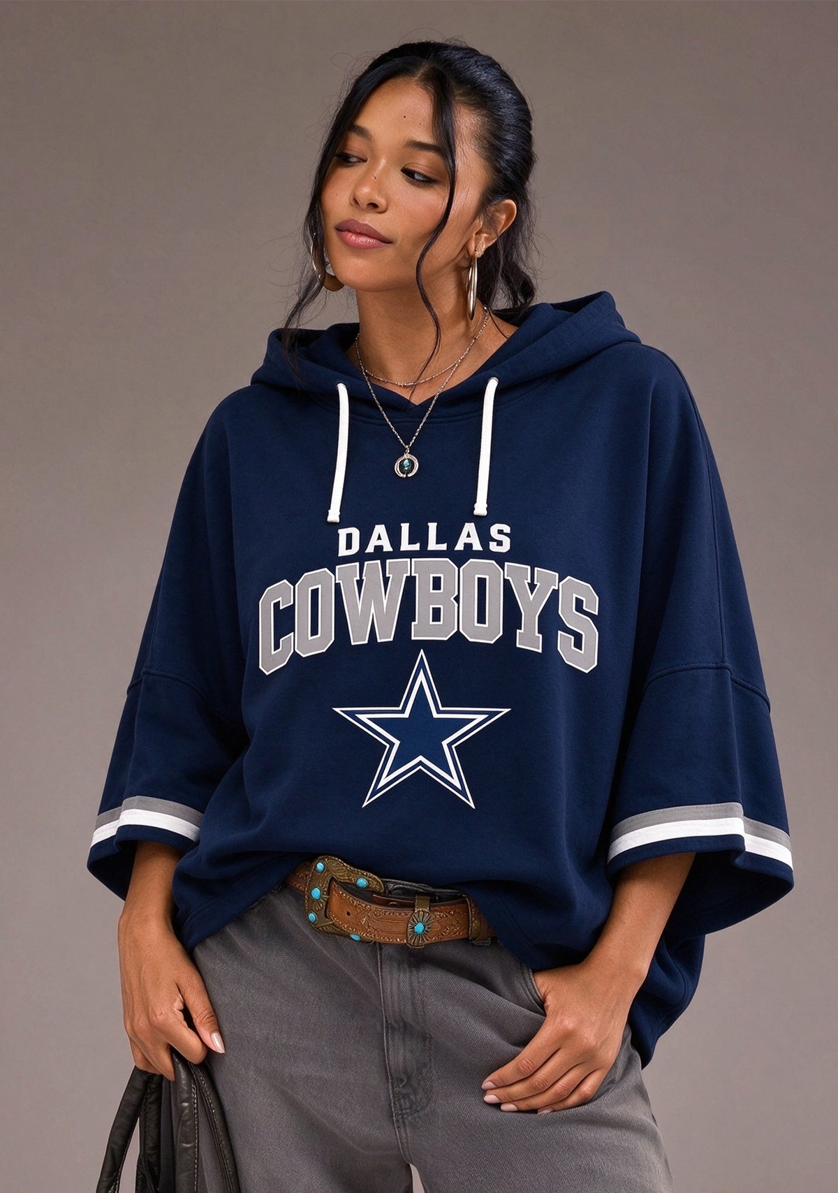 Women’s Dallas Cowboys 3/4 Dolman Sleeve Hoodie
