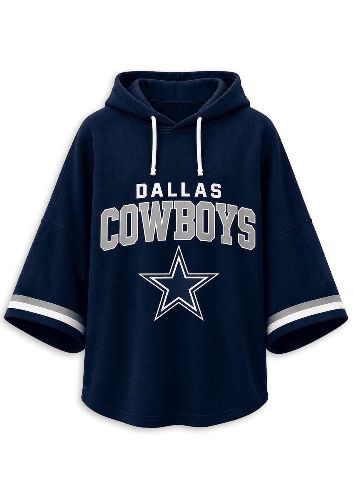 Women’s Dallas Cowboys 3/4 Dolman Sleeve Hoodie