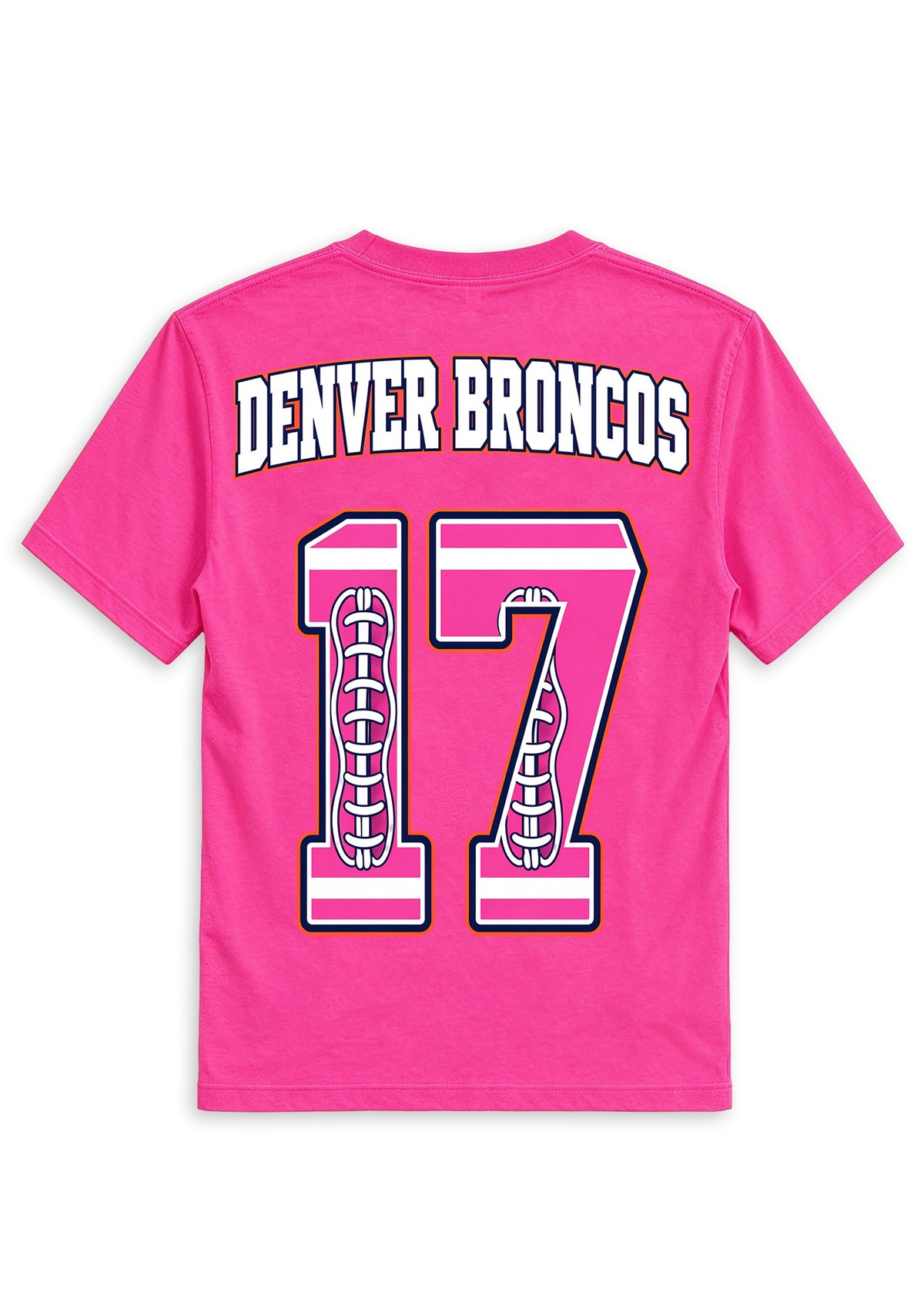 Denver Broncos Pink Out Tackle Breast Cancer Awareness V-Neck T-Shirt