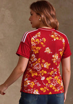 Women's Kansas City Chiefs Floral V-Neck T-Shirt