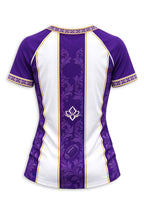 Women's Minnesota Vikings Floral Baroque Striped V-Neck T-Shirt