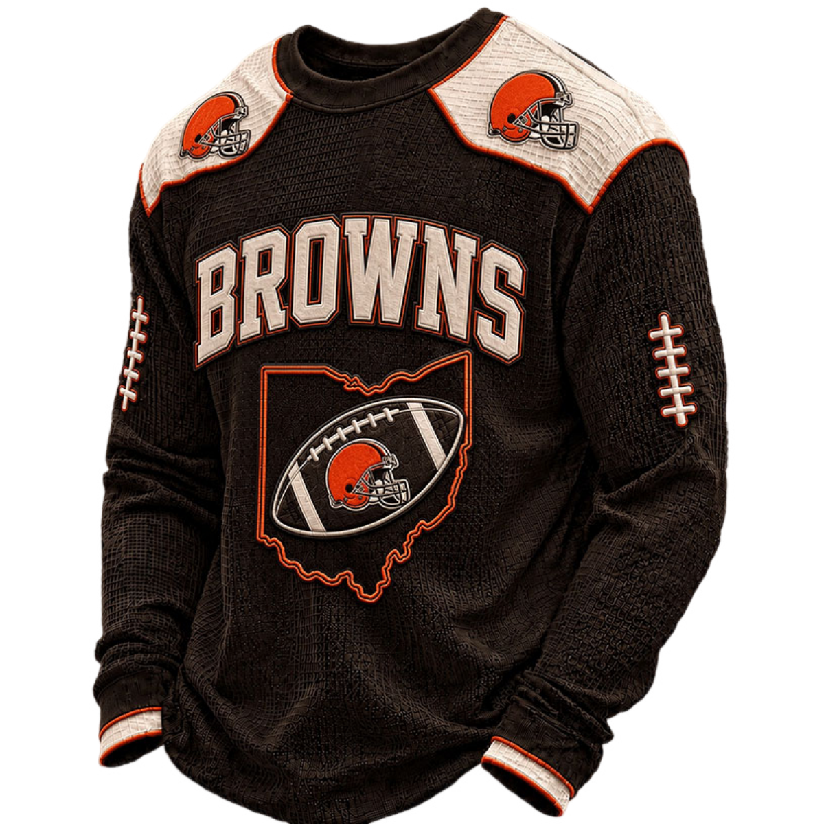 Cleveland Browns Waffle Knit Long-Sleeve Sweatshirt Main image