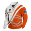 Chicago Bears Diagonal Custom Button Mock Neck Sweatshirt