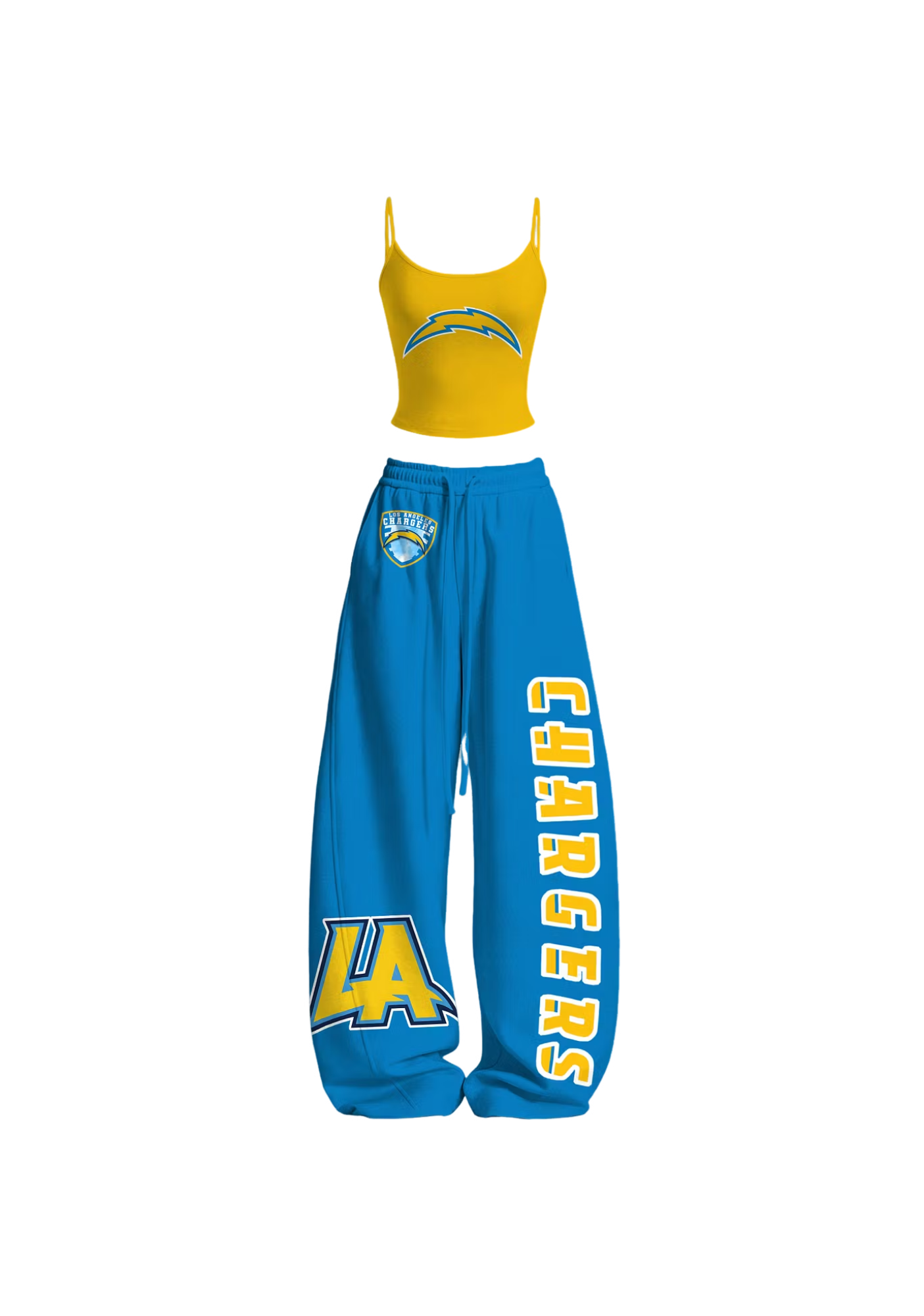 Los Angeles Chargers Lightning Logo Tops & Elasticated Trousers Two-Piece Set Main image