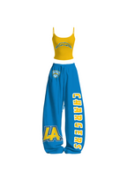 Los Angeles Chargers Lightning Logo Tops & Elasticated Trousers Two-Piece Set