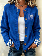 Women'S Casual Football Plant Knitted Cardigan Top