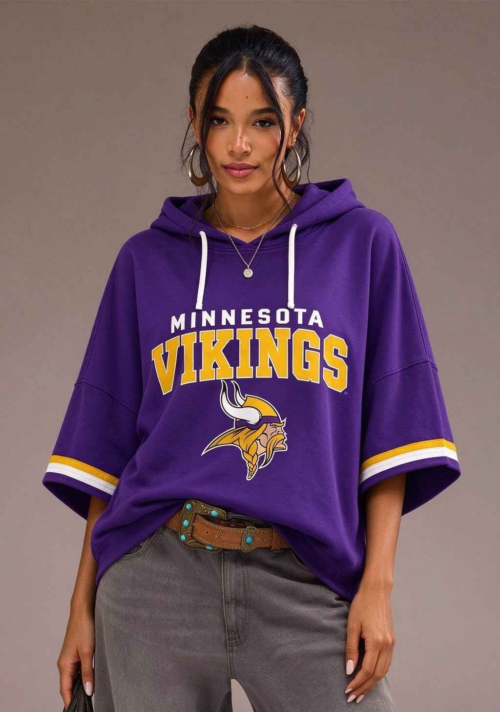 Women’s Minnesota Vikings 3/4 Dolman Sleeve Hoodie