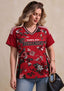 Women's Tampa Bay Buccaneers Floral V-Neck T-Shirt