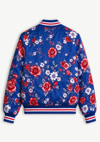 Women New York Giants Floral Print Zip Up Jacket Custom Name For Fan