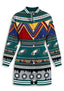 Women's Philadelphia Eagles Aztec Tribal Button Down Jacket Dress