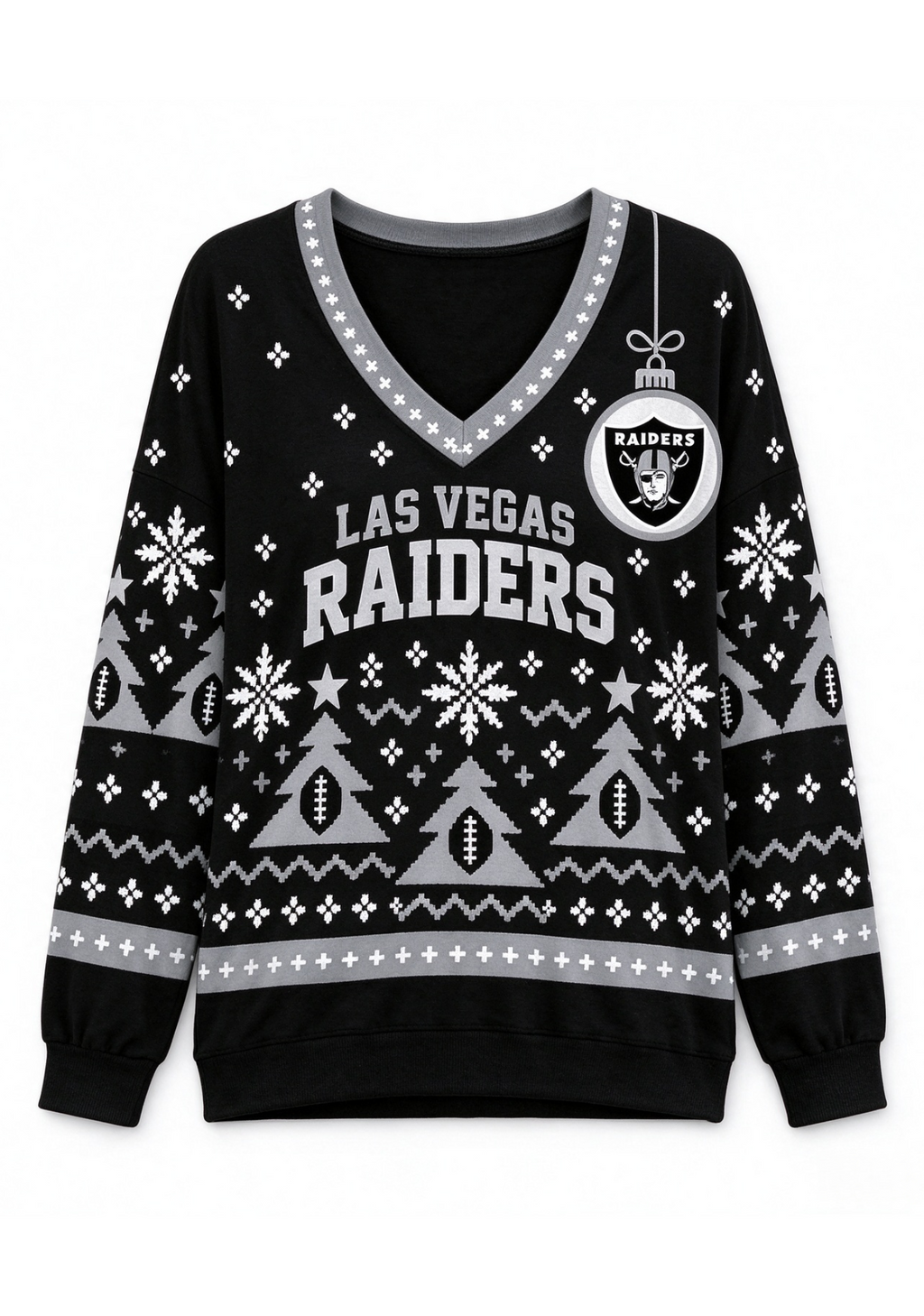 Women’s Las Vegas Raiders Ugly NFL Christmas Sweatshirt