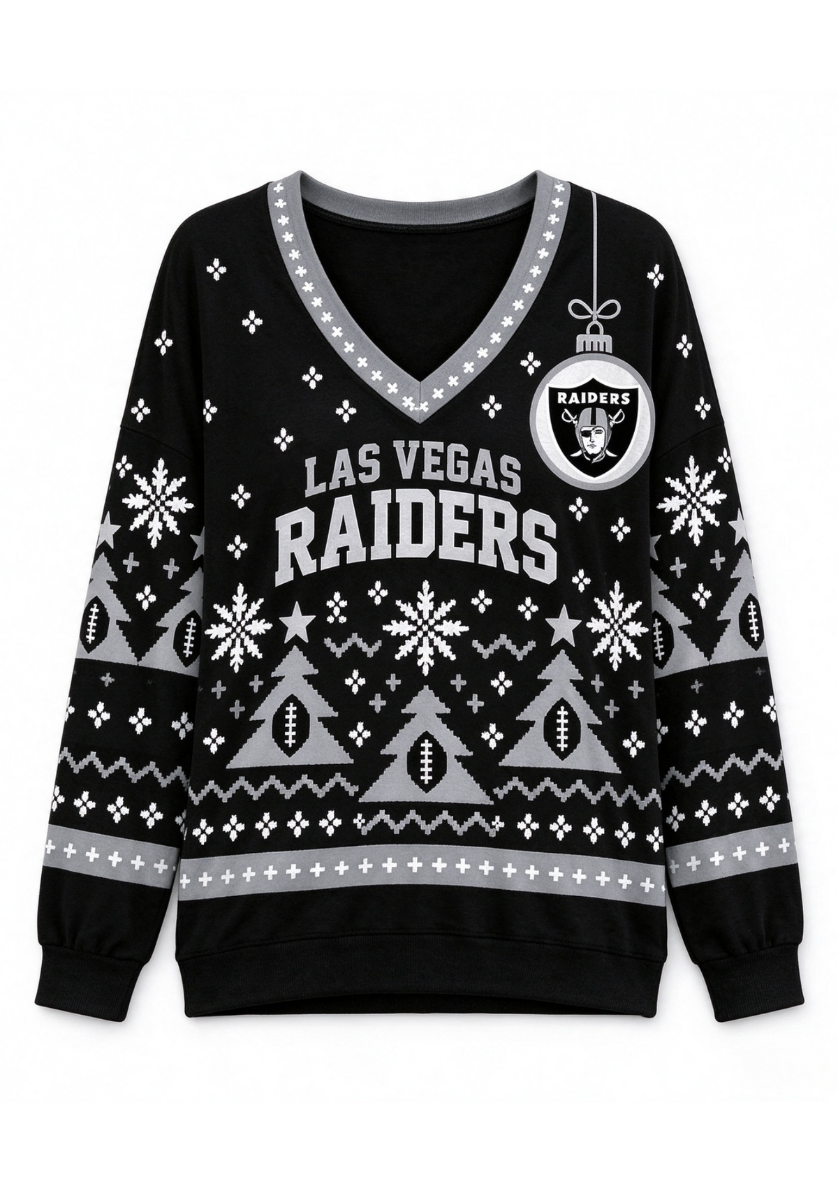 Women’s Las Vegas Raiders Ugly NFL Christmas Sweatshirt