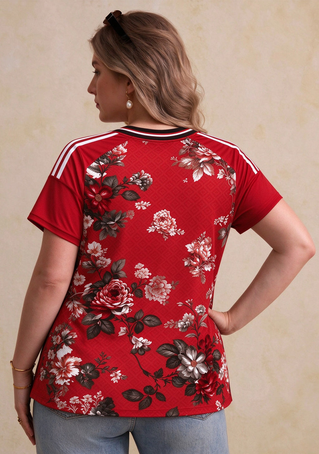 Women's Tampa Bay Buccaneers Floral V-Neck T-Shirt