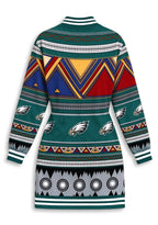 Women's Philadelphia Eagles Aztec Tribal Button Down Jacket Dress