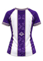 Women's Baltimore Ravens Floral Baroque Striped V-Neck T-Shirt