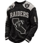 Las Vegas Raiders Waffle Knit Long-Sleeve Sweatshirt