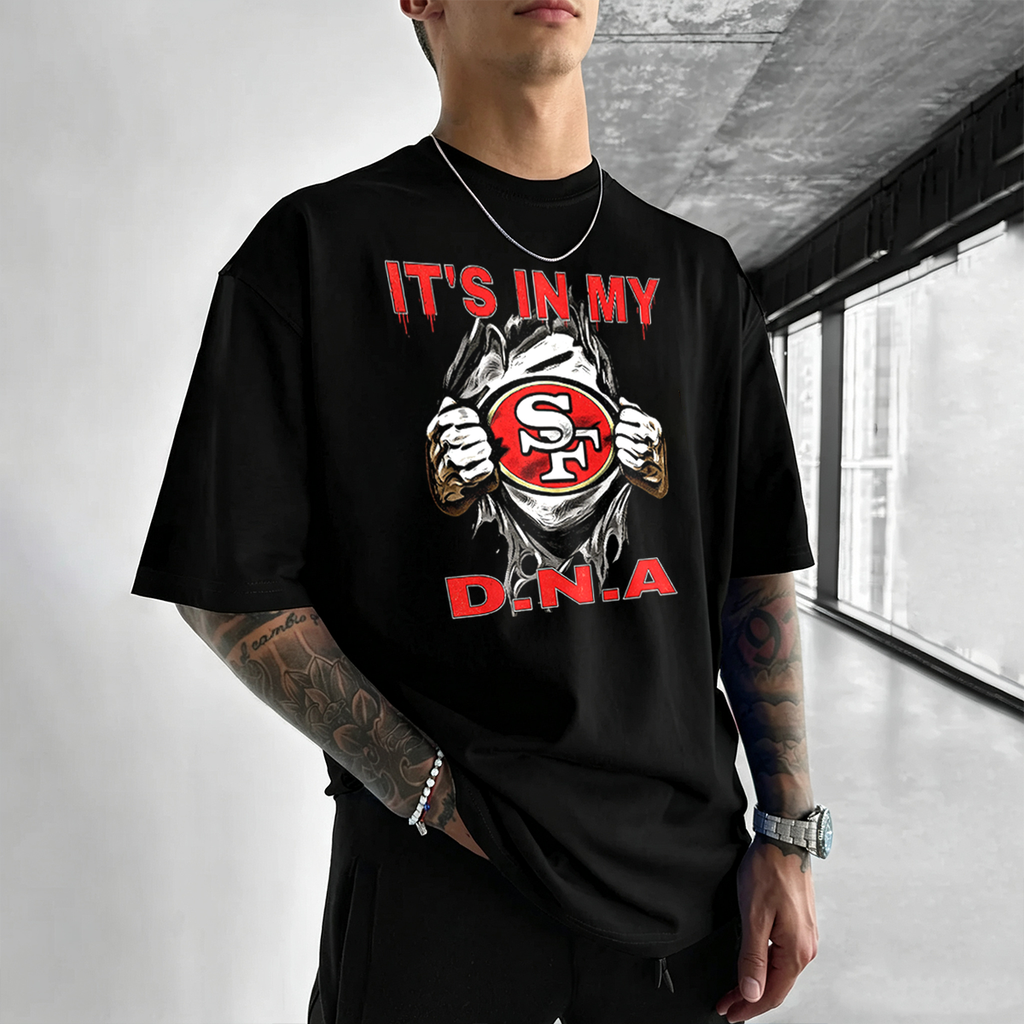 Drip Blood Style SF 49ERS Graphic T-Shirt