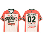 Personalized Grade And Name Making Learning Magical Teacher Mesh Jersey
