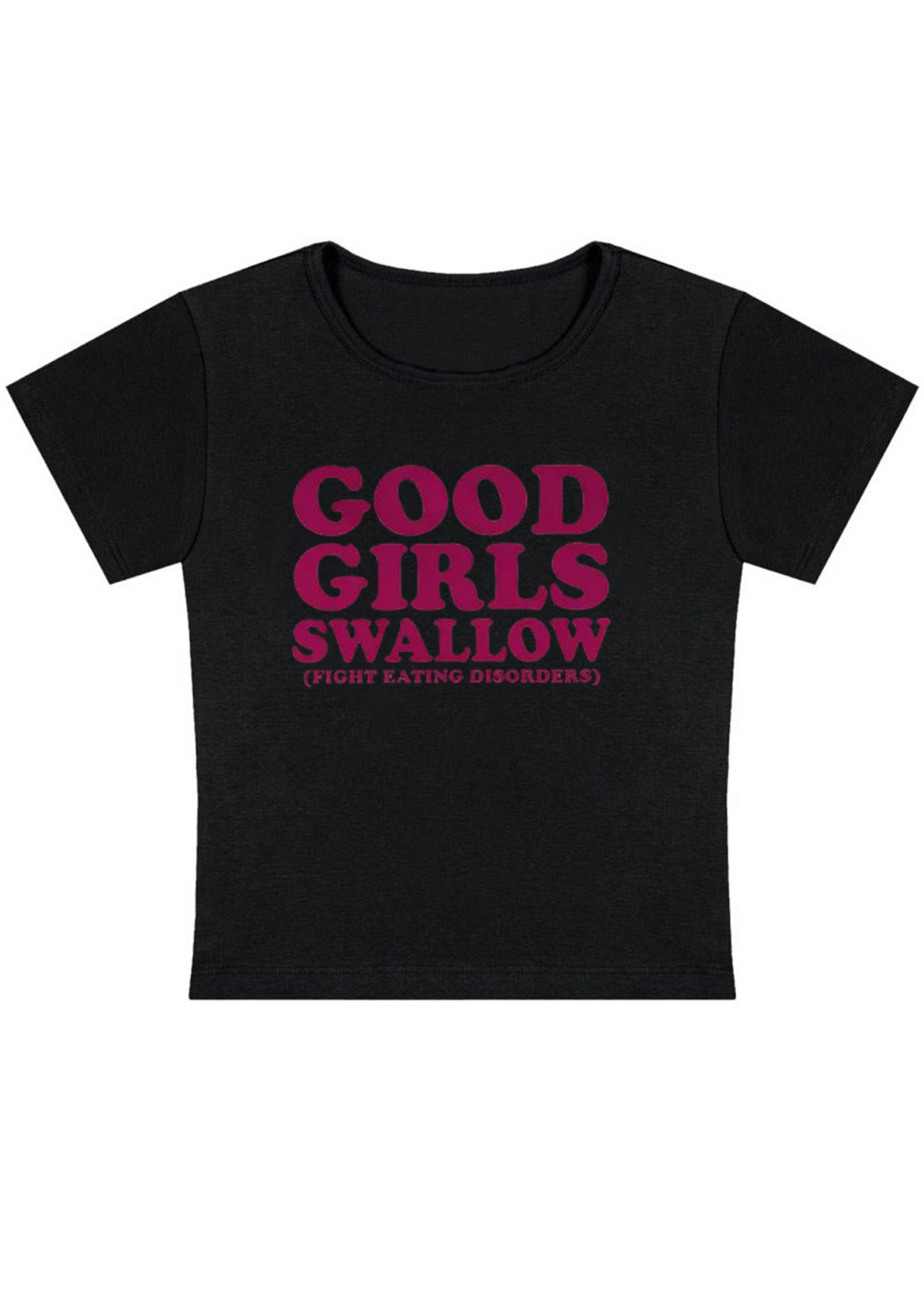 Good Girls Swallow Y2k Baby Tee