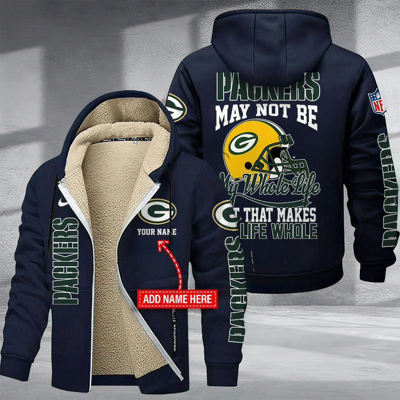 Green Bay Packers Thickened Zipper Hoodies