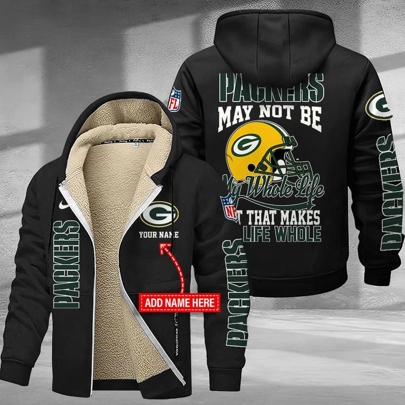 Green Bay Packers Thickened Zipper Hoodies