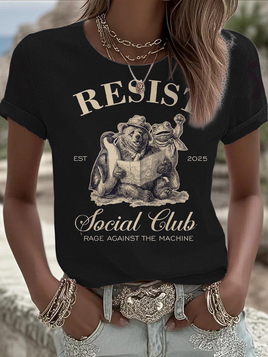 Women's FDT Frog Against The Machine Printed T-Shirt Main image
