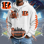 Cincinnati Bengals | Premium NFL Waffle Zipper Long Sleeve Hooded Sweatshirt HI