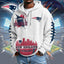 New England Patriots | Premium NFL Waffle Zipper Long Sleeve Hooded Sweatshirt HI