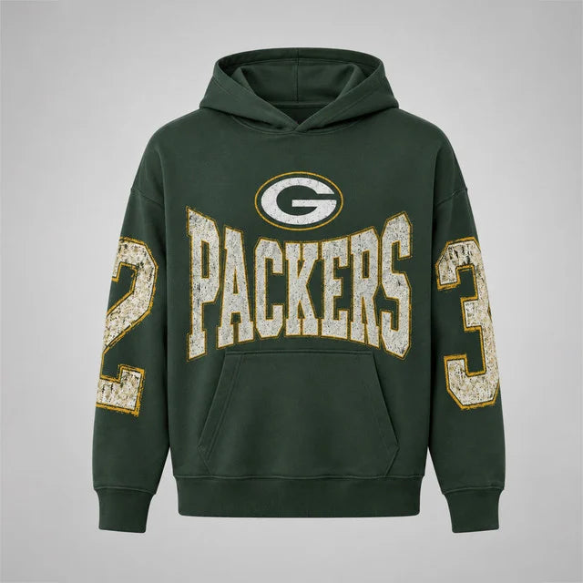 Green Bay Packers 2‑3 Number Print Hoodie