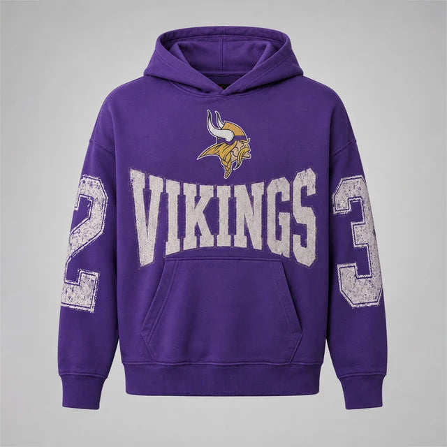 Minnesota Vikings 2‑3 Number Print Hoodie