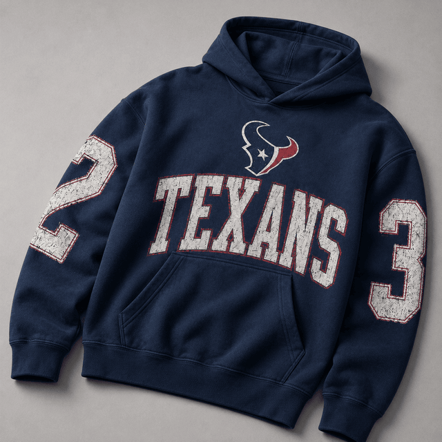 Houston Texans 2‑3 Number Print Hoodie Secondary image