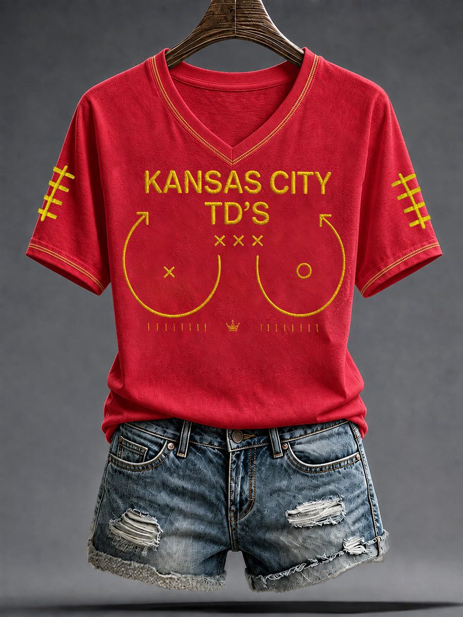 Women's Kansas Football Lover Art Printed T-shirt Main image