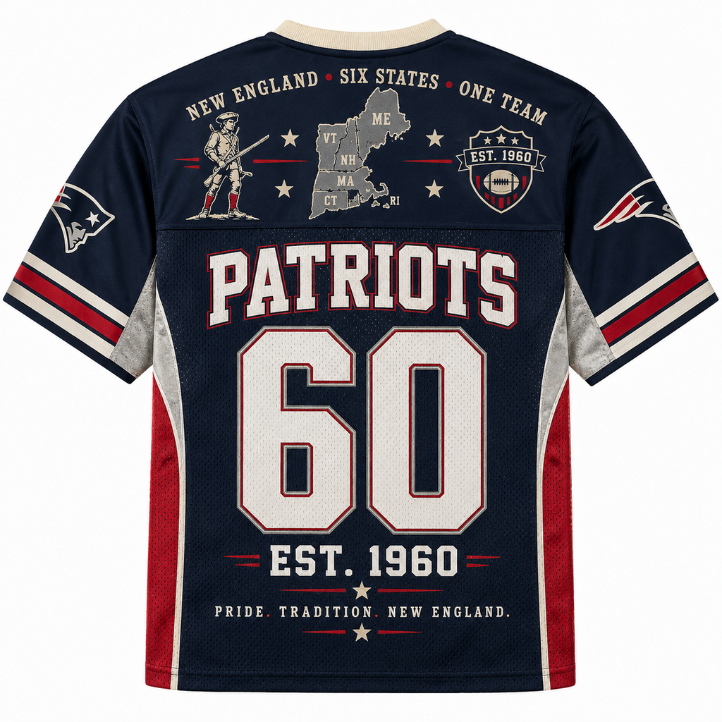 New England Patriots Est 1960 NFL Jersey Shirts