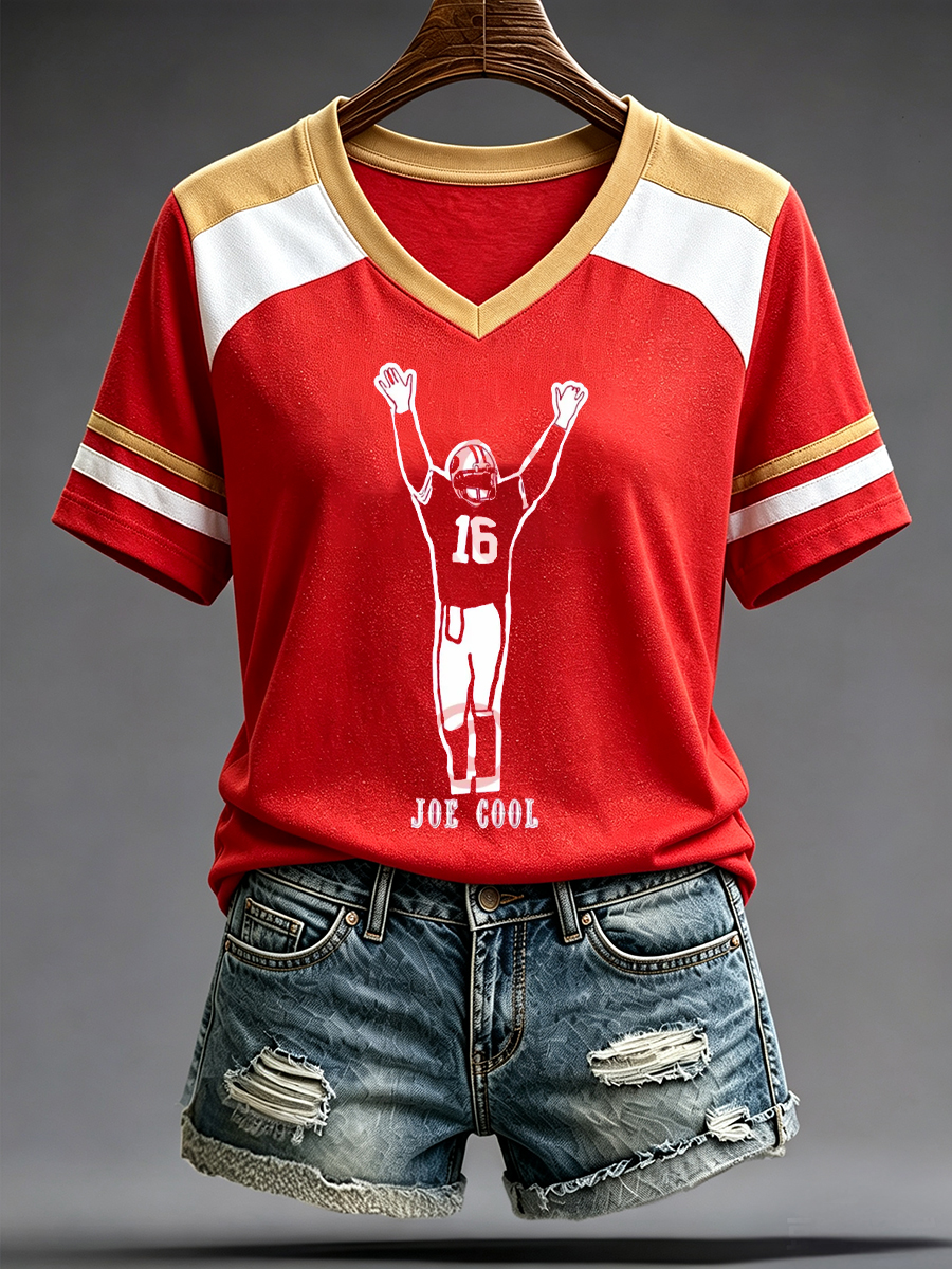 Women's Football Lover San Francisco Faithful Art Printed short-sleeved T-shirt Main image