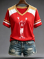 Women's Football Lover San Francisco Faithful Art Printed short-sleeved T-shirt