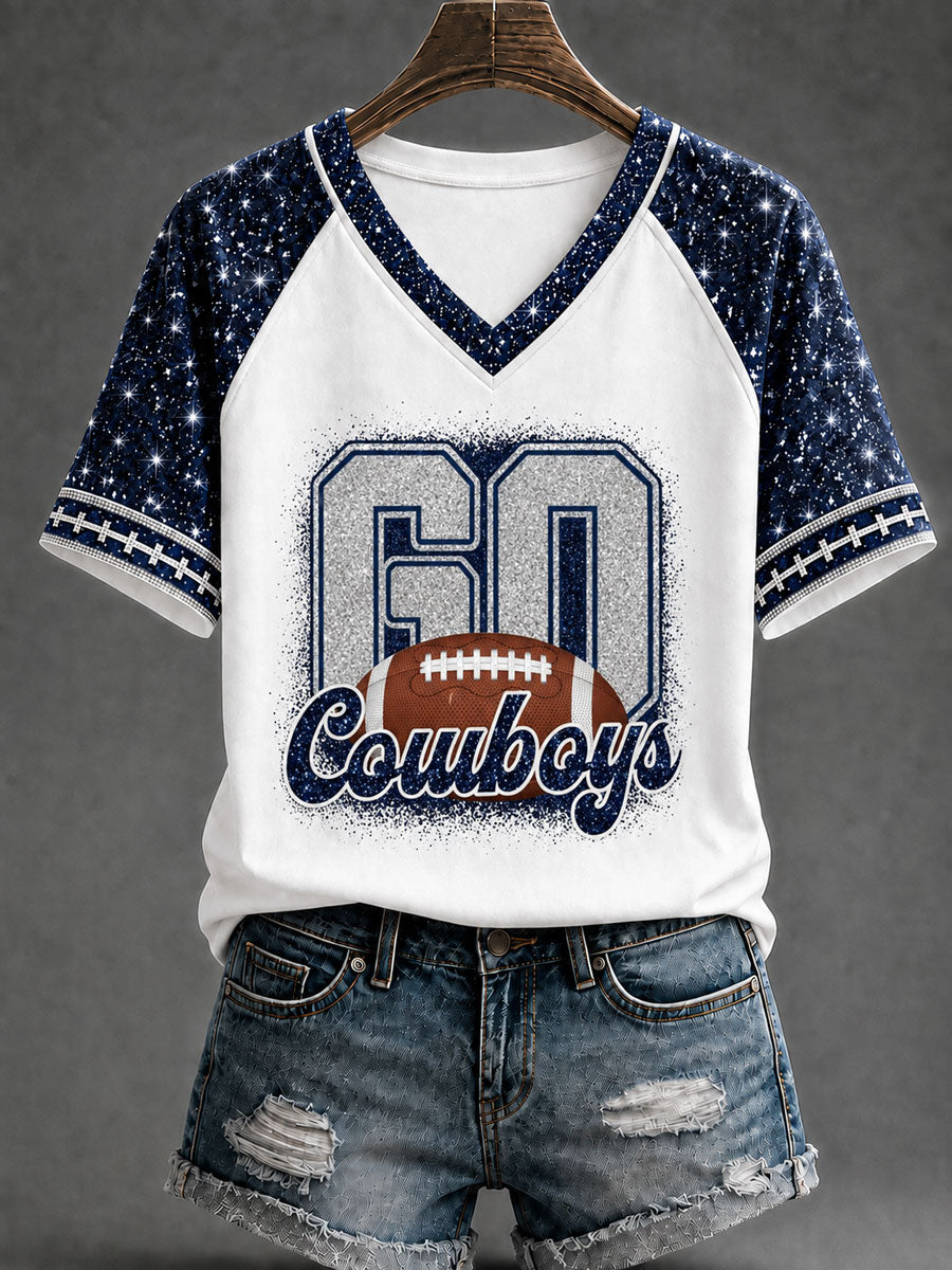 Women's Game Day Football Print Casual T-Shirt Main image