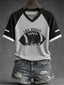 Women's Las Vegas Football Fan Print V-neck T-shirt